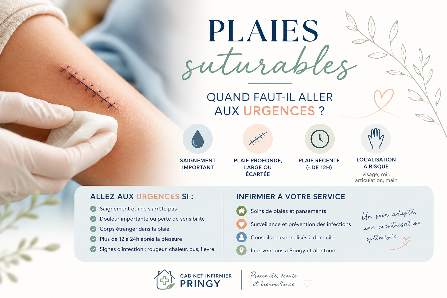 Plaie suturable et urgence