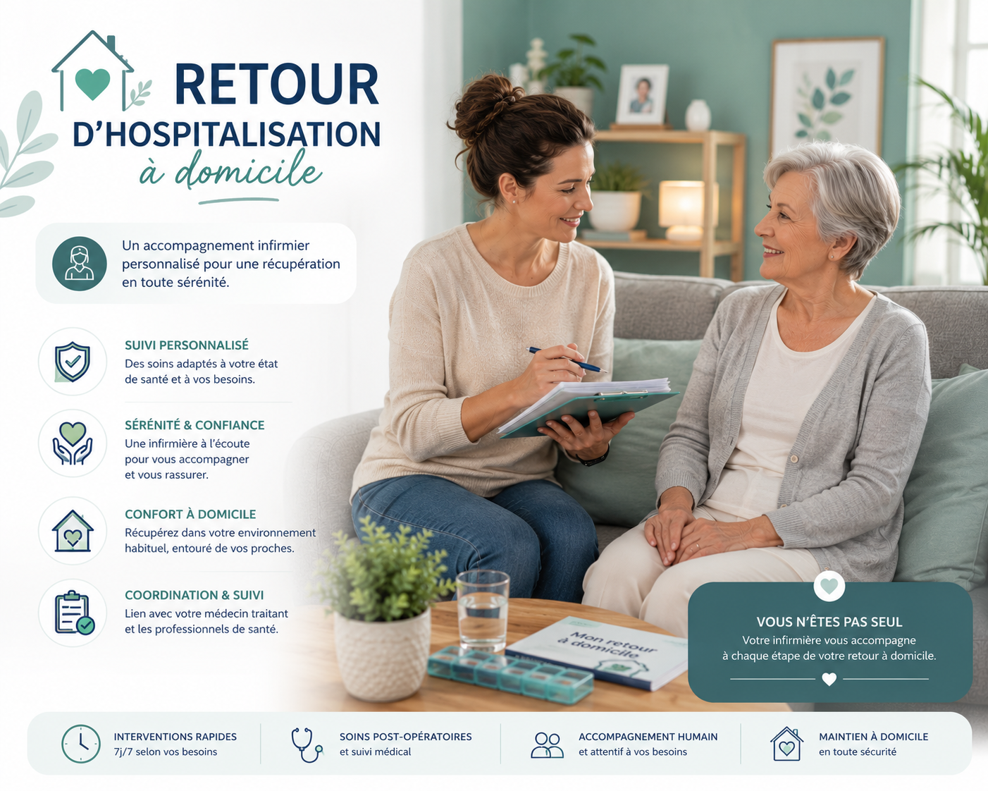 Retour d'hospitalisation à domicile